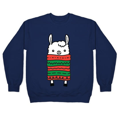 Long Llama Scarf Crewneck Sweatshirt