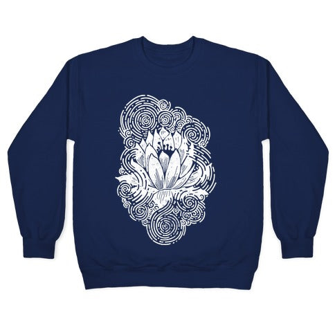 Lotus Flower Crewneck Sweatshirt LookHUMAN - Main Image