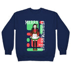Merry Christmas Demon Girl Nezuko Crewneck Sweatshirt