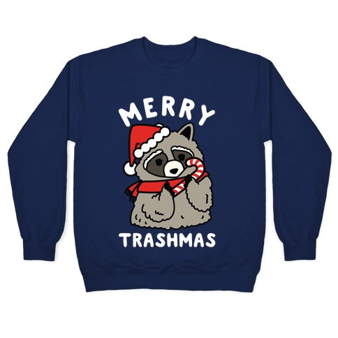 Merry Trashmas Raccoon Crewneck Sweatshirt
