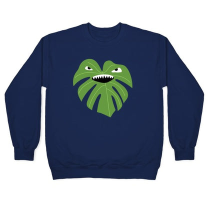 Monstera Leaf Monster Crewneck Sweatshirt