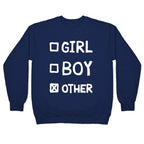 Non-Binary Gender Checklist Crewneck Sweatshirt