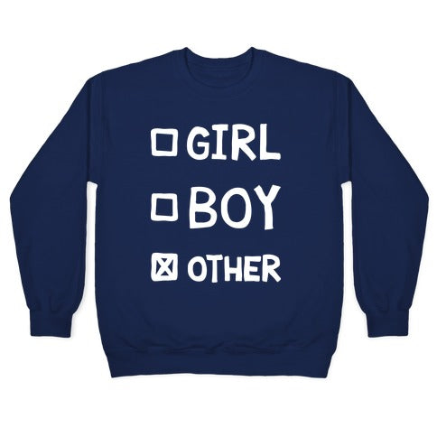 Non-Binary Gender Checklist Crewneck Sweatshirt