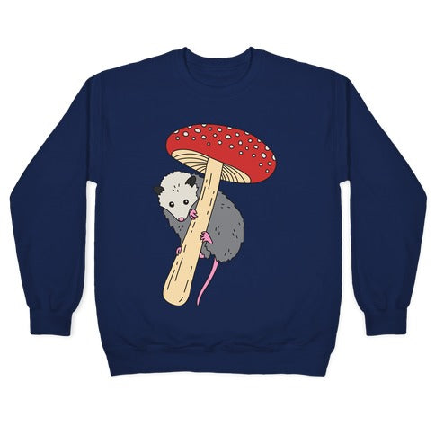 Opossum Mushroom Crewneck Sweatshirt