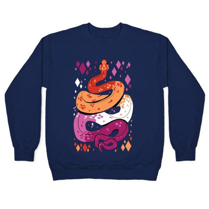 Pride Snakes: Lesbian Crewneck Sweatshirt