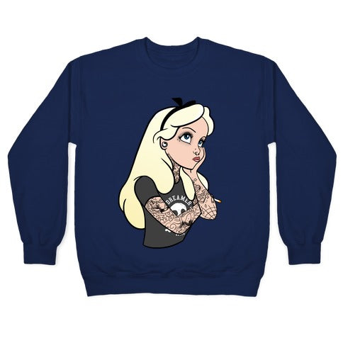 Punk Alice Parody Crewneck Sweatshirt