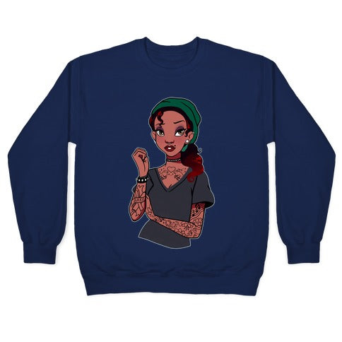 Punk Princess Tiana Parody Crewneck Sweatshirt