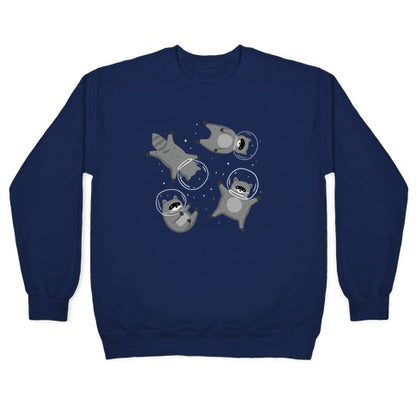 Raccoons In Space Crewneck Sweatshirt