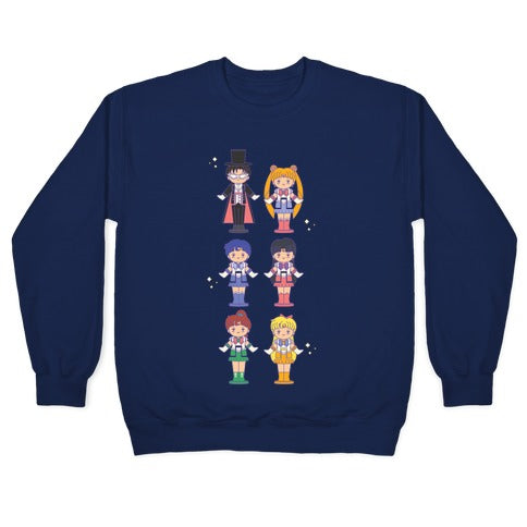 Sailor Moon Inner Senshi Pocket Parody Crewneck Sweatshirt