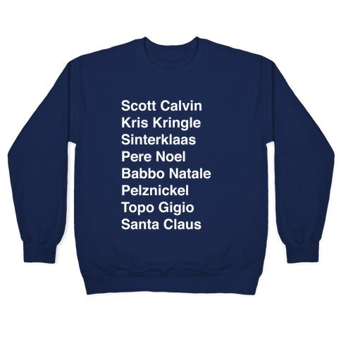 Santa List (White Ink) Crewneck Sweatshirt