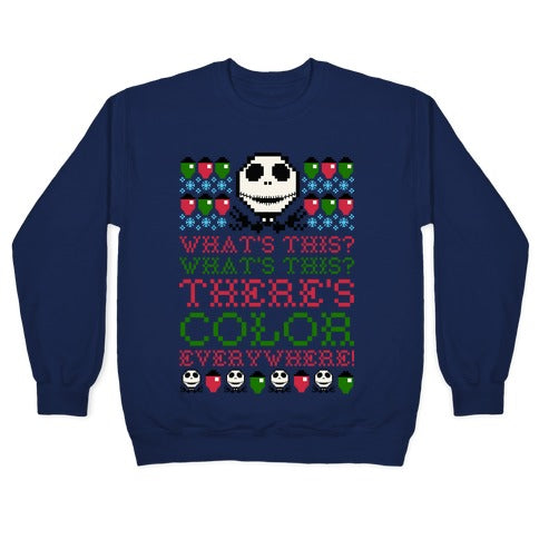 Skellington Ugly Sweater Crewneck Sweatshirt