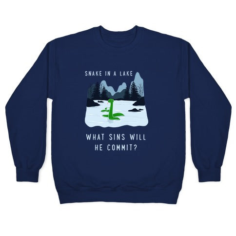 Snake In a Lake Crewneck Sweatshirt