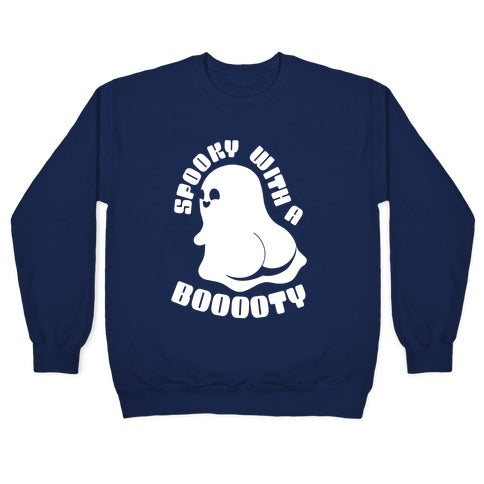 Spooky With A Booooty Ghost Crewneck Sweatshirt