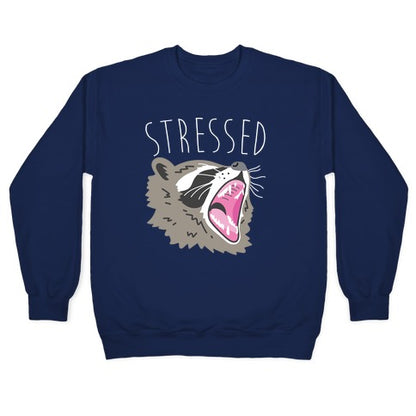 Stressed Raccoon Crewneck Sweatshirt