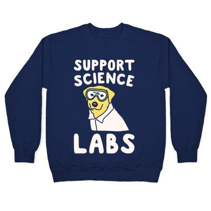 Support Science Labs White Print Crewneck Sweatshirt