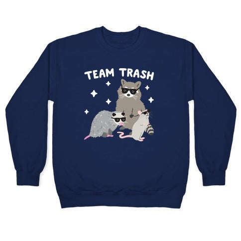 Team Trash Opossum Raccoon Rat Crewneck Sweatshirt