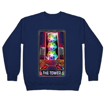 The Gaming Tower Tarot Card Crewneck Sweatshirt