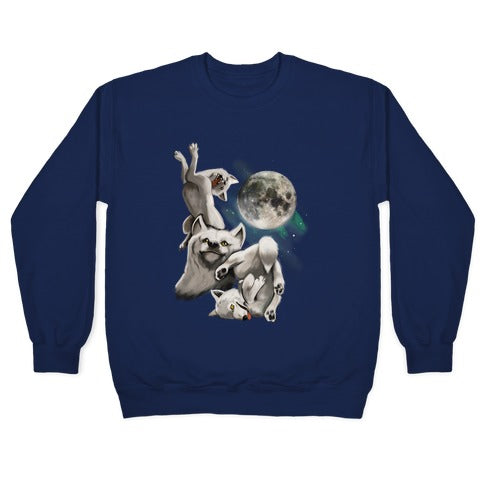 Three Wolf Moon Moon Crewneck Sweatshirt