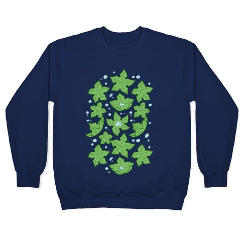 Tree Star Pattern Crewneck Sweatshirt