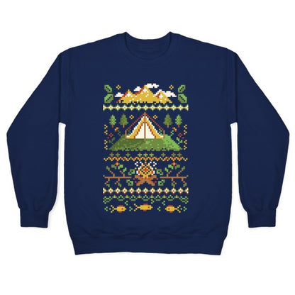 Ugly Camping Sweater Crewneck Sweatshirt