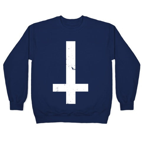Upside Down Cross Crewneck Sweatshirt