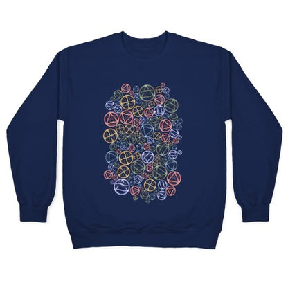 Witch's Elements Pattern Crewneck Sweatshirt