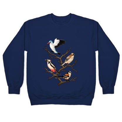 Woodland Birds Crewneck Sweatshirt