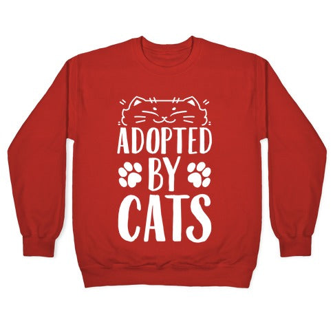 Adopted By Cats Crewneck Sweatshirt