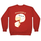 Anxie-brie Anxious Cheese Crewneck Sweatshirt