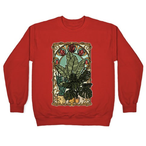 Art Nouveau House Plants Crewneck Sweatshirt