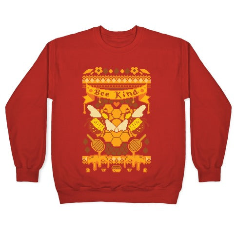 Bee Kind Sweater Pattern Crewneck Sweatshirt