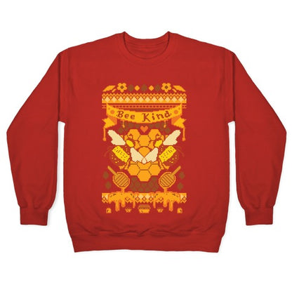 Bee Kind Sweater Pattern Crewneck Sweatshirt