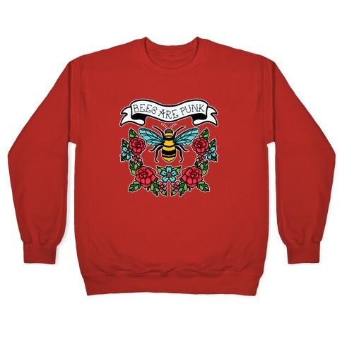 Bees Are Punk Crewneck Sweatshirt