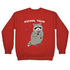Bisexual Trash Raccoon Crewneck Sweatshirt