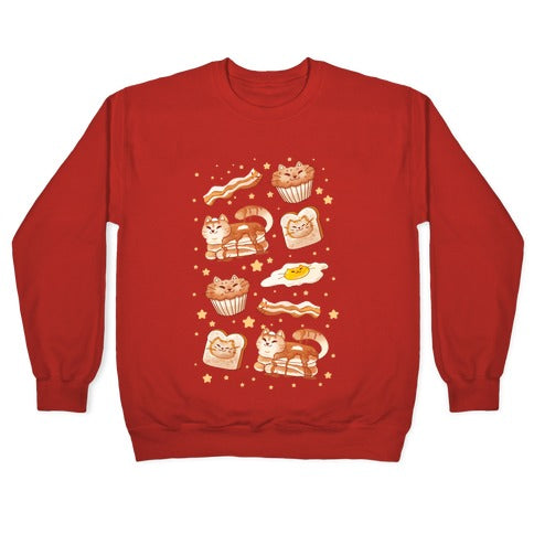 Breakfast Cats Crewneck Sweatshirt