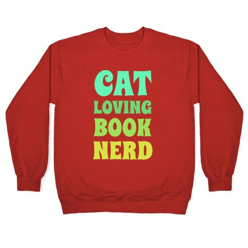 Cat-loving, Book-nerd Crewneck Sweatshirt