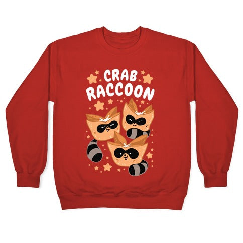Crab Raccoon Crewneck Sweatshirt