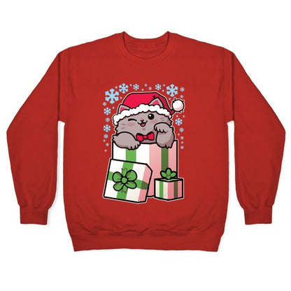 Cute Christmas Cat Crewneck Sweatshirt