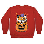 Cute Halloween Tiger Crewneck Sweatshirt