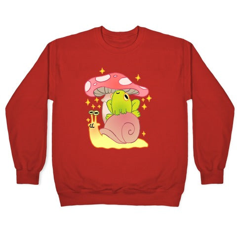 Cute Snail & Frog Crewneck Sweatshirt