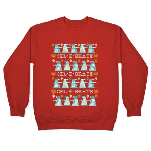 Dalek Hanukkah Sweater Crewneck Sweatshirt