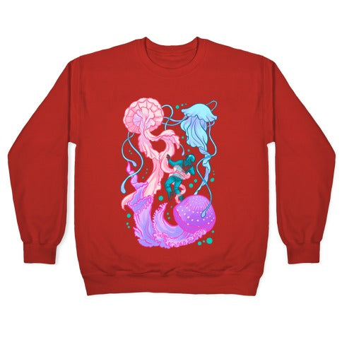 Deep Sea Diver & Jellyfish Crewneck Sweatshirt