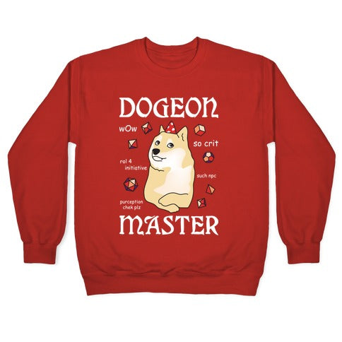 Dogeon Master Doge DM Crewneck Sweatshirt