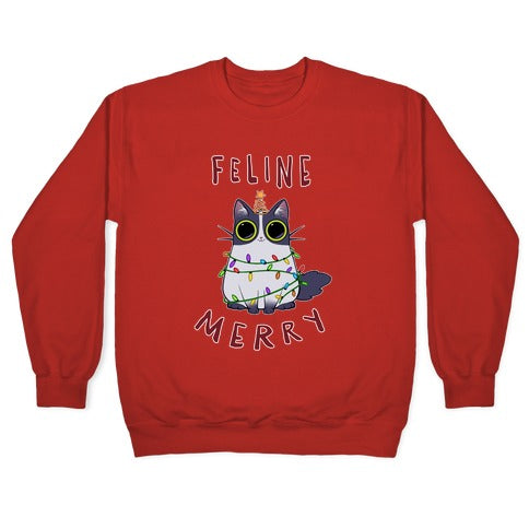 Feline Merry Crewneck Sweatshirt