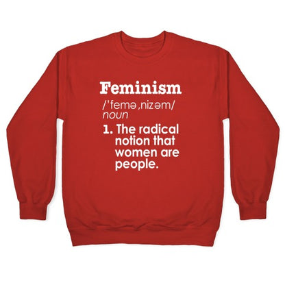 Feminism Definition Crewneck Sweatshirt