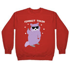 Feminist Trash Raccoon Crewneck Sweatshirt
