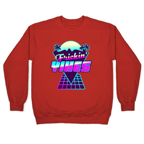Frickin' YIKES Retro Wave Crewneck Sweatshirt