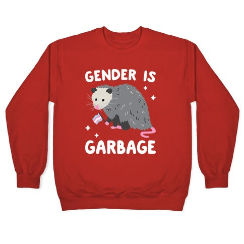 Gender Is Garbage Trans Opossum Crewneck Sweatshirt