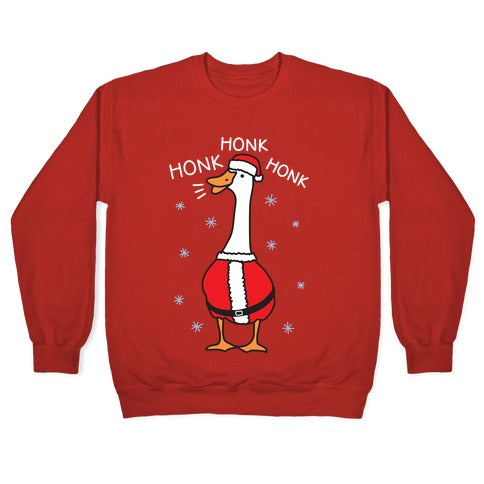 Honk Honk Honk Santa Goose Crewneck Sweatshirt