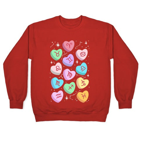 Horoscope Candy Hearts Crewneck Sweatshirt